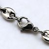 Fashionable 304 Stainless Steel Coffee Bean Chain Necklaces NJEW-I008-34C-3