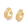 Ion Plating(IP) Sand Flash 304 Stainless Steel Hoop Earrings for Women EJEW-M001-03G-1