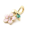 Brass Micro Pave Cubic Zirconia Pendants LS-KK-Q029-03G-2