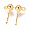 304 Stainless Steel Ear Stud Components X-STAS-F227-18C-G-2