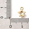 Brass Micro Pave Cubic Zirconia Charms KK-C085-23G-3