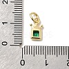 Brass Cubic Zirconia Charms KK-G554-01B-02-3