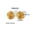 Irregular Texture Geometric 304 Stainless Steel Stud Earrings JR2524-1-2