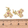 Brass Micro Pave Cubic Zirconia Charms KK-D019-24G-3
