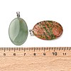 Natural & Synthetic Mixed Gemstone Pendants G-K354-12-3