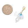 5Pcs Angel Glass & Acrylic Pendant Decorations HJEW-JM04180-03-3