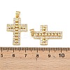 Brass Micro Pave Clear Cubic Zirconia Pendants KK-F919-32G-3
