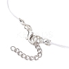 2Pcs 2 Styles Natural Topaz Jade & Synthetic Turquoise Chip Beads Necklace Making with 304 Stainless Steel Jump Rings and Nylon Thread NJEW-JN05215-6