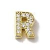 Brass Micro Pave Cubic Zirconia Beads KK-H487-25G-18-1