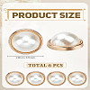 6Pcs Alloy Shank Buttons BUTT-LP0001-22-2