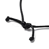 Natural Amethyst Ring Pendant Necklace with Waxed Cords NJEW-R262-01A-06-4