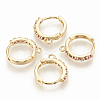 Brass Hoop Earring Findings KK-S345-064-1