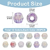 2400pcs 12 Colors Transparent Spray Painted Glass Beads EGLA-YW0005-29-3