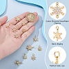 12Pcs 6 Styles Brass Micro Pave Clear Cubic Zirconia Pendants KK-GA0001-93-3