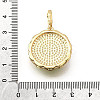 Brass Micro Pave Cubic Zirconia & Enamel Pendants KK-R222-15G-01-3