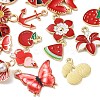 Red Alloy Enamel Pendants AL-CBADB2B-18G-2