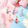 5Pcs Angel Glass & Acrylic Pendant Decorations HJEW-JM04180-04-1