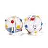 Transparent Glass Enamel Beads Strands LAMP-A001-B01-1