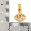 Brass Micro Pave Clear Cubic Zirconia Pendants KK-U007-02G-010-3