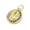 Brass Micro Pave Cubic Zirconia Pendants KK-H475-09G-2
