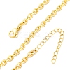 Brass Cable Chain Necklaces for Women NJEW-K282-02G-4