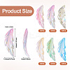 60Pcs 6 Colors Transparent Acrylic Pendants TACR-TA0001-29-4
