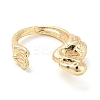 Brass Open Cuff Finger Rings RJEW-K254-08G-2