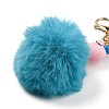 Cute Unicorn PVC & Imitate Rex Rabbit Fur Ball Keychain KEYC-C005-03B-3