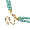 Plastic Imitation Pearl with Glass Necklace NJEW-JN04850-5