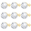 30Pcs Clear Cubic Zirconia Stud Earring Findings EJEW-BBC0002-07C-7