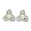 Flower 304 Stainless Steel Stud Earrings EJEW-G400-18P-2