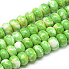 Synthetic Ocean White Jade Beads Strands G-S257-5x10mm-03-1