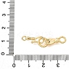 Brass Micro Pave Green Cubic Zirconia Fold Over Clasps KK-D356-15G-3