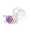 Natural Amethyst AB Color Acrylic Pendants PALLOY-TA00001-01-5