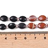 Natural Red Jasper & Lemon Jade & Synthetic Goldstone & Blue Goldstone & Blue Lace Agate Beads Strands G-Z135-A05-6