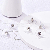 Rhodium Plated 925 Sterling Silver Earring Ear Nuts STER-BC0001-23P-5
