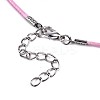 Waxed Cotton Cord Necklace Making MAK-S034-002-4
