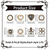 8Pcs 8 Styles Alloy & Glass & ABS Plastic Imitation Pearl Shoe Buckle Clips AJEW-CP0006-84-2