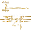 4 Sets Brass Micro Pave Cubic Zirconia Chain Extender KK-HY0003-15-1