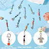 10Pcs 10 Styles Ocean Theme Alloy Pendant Decoration HJEW-TAC0066-4