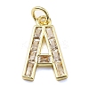26Pcs Brass Micro Pave Cubic Zirconia Pendants KK-V014-01G-M-2