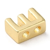 Rack Plating Brass Slide Charms KK-M254-15G-E-2