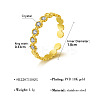 304 Stainless Steel Rhinestone Cuff Open Rings for Women WG1EF99-08-1