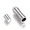 304 Stainless Steel Magnetic Clasps with Glue-in Ends STAS-D159-27-2