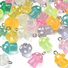 45Pcs 9 Colors Luminous Translucent Resin Pendants RESI-CJ0003-23-3