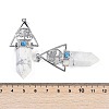Natural Howlite Faceted Pointed Bullet Big Pendants G-H076-02P-015-3