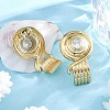 Rack Plating Brass Micro Pave Clear Cubic Zirconia Stud Earrings for Women EJEW-C125-27B-G-2