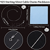 Anti-Tarnish 2Pcs Rhodium Plated 925 Sterling Silver Boston Link Chain Necklaces Set STER-BBC0006-13A-2