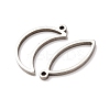 10Pcs 201 Stainless Steel Open Back Bezel Pendant Sets STAS-B101-06A-P-2