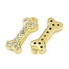 Brass Micro Pave Clear Cubic Zirconia Pendants KK-L238-03G-2